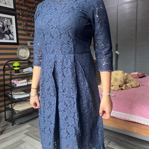 Lace Dress 👗 Dark Blue- Small to Medium