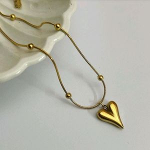 Heart Dot Gold Necklace