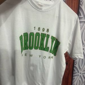 White Brooklyn Oversized Tshirt