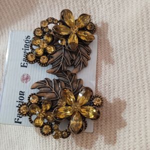 Bronze Flower Earring