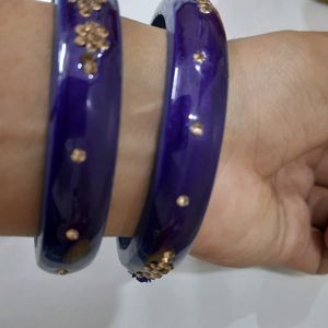 Women Blue Colour Flowerd Kada