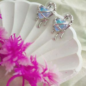 Crystal Melting Heart Earrings