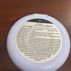 ETUDE Sebum Soak Pact (23AD)