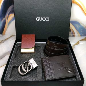 GUCCI MENS WALLET BELT & HOLDER COMBO