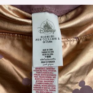 Disney Metallic Rose Gold Mickey Mouse Legging