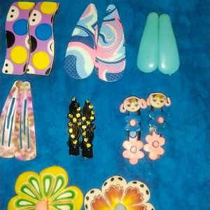 8 pair of hair clips