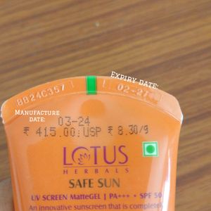 Lotus Herbals Matte Gel Sunscreen, SPF 50, PA+++