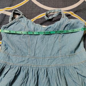 Korean One Piece Denim Dress For Women