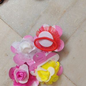 Stylish Women Rose Flower Hair Colourful Bands.