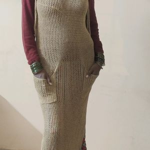 Crochet Wool Beech Wear Dress