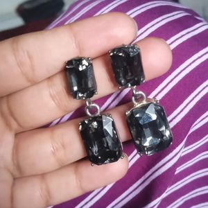 Black Crystal Earrings