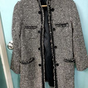 Shimmery Mid Long winter Coat For Women.