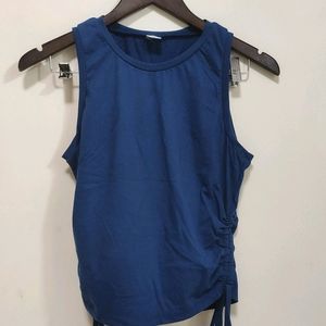 Blue Drawstring Top