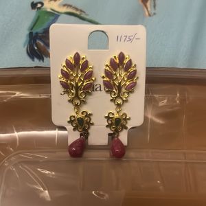 Pink Peacock Earrings By Juvalia & You