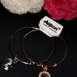 Silver And Rose Gold Bracelet