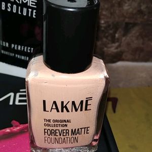 LAKME COMBO...2 LIPSTICK,1 FOUNDATION,1PRIMER