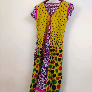 Multicolored Kurta Styled Dress