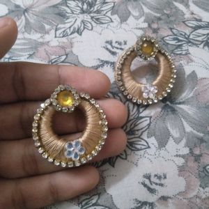 Silk Thread Chandbali Earings