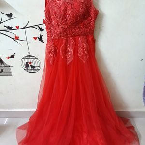 Wedding 3d Embossed Flower Gown