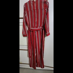 Retro Beauty Cover Story Striped Jumpsuit