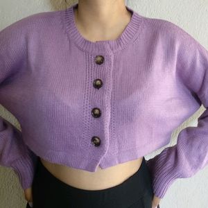 Crop Sweater Lavender