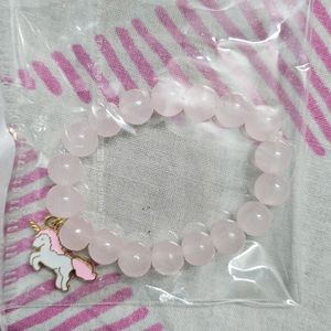 Baby Pink Unicorn Bead Bracelet