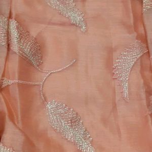 Peach Colour Kurta Plazo With Dupatta