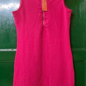 Primo Knot Fuchsia Pink Bodycon Dress