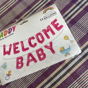 Welcome Baby Pink Colour Foil Balloon