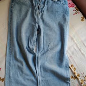 straight fit ice blue jeans