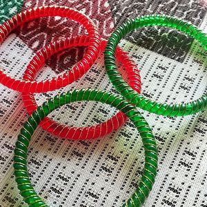 Combo Bangles Red And Green