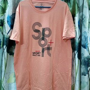 Peach Colour Mens Tshirt