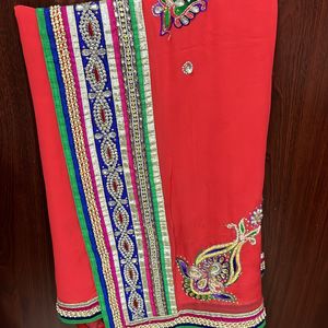 Heavy Work Saree With Blouse