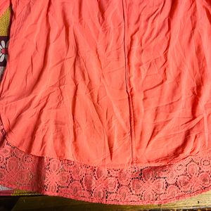 Coral Colour Long Top