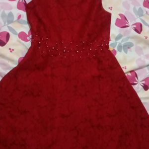 Dark red birthday dress