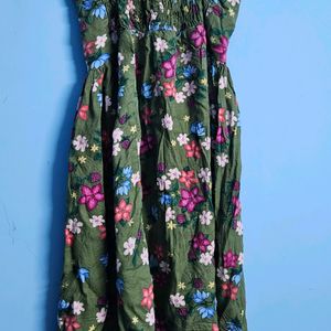 Flower Print Cotton Dress