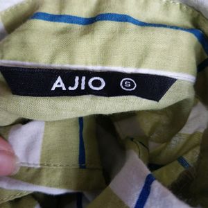 Ajio Cheked Shirt Top With Tie Up