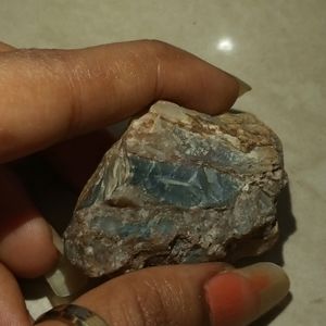 Blue Agate With Crystal