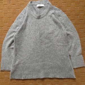 ZARA GREY ROUND NECK SWEATER