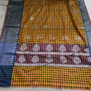 Banarasi Silk Multicolour Box Design Saree