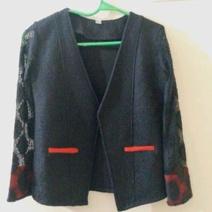 Vintage Black And Red Dress With Blazer