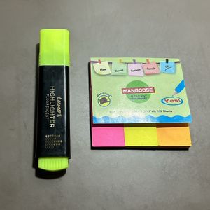 Highlighter And Sticky Note Combo