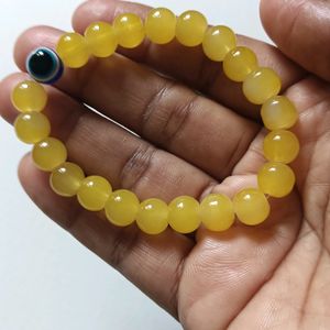 Unique Yellow Bracelet With Evil Eye