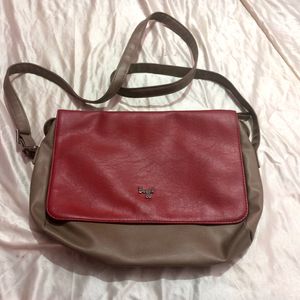 Baggit Maroon Tan Stylish Sling Bag