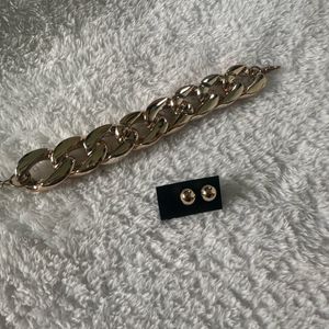 Golden Bracelet With Studs