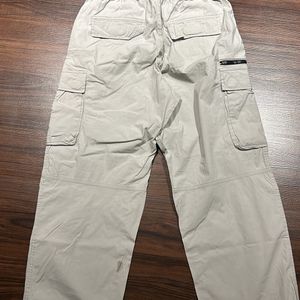 H&M White Loose Fit Cargo Pants