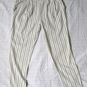 White Strip Pant