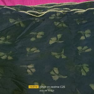 Two Chunni/ Dupatta, One Net Green Colour & Other