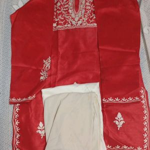 Red Kurta Set