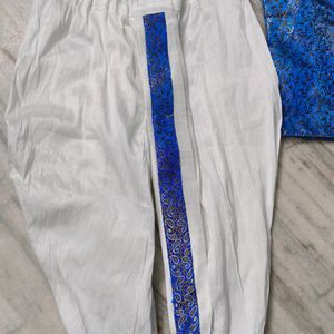 Shining Blue Kurta Set Kids